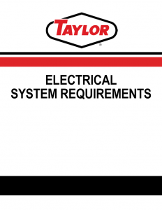 Electrical System Reqs