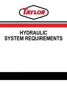 Hydraulic System Reqs